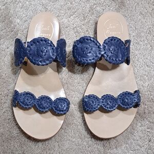 Jack Rogers Lauren ll Navy Sandals